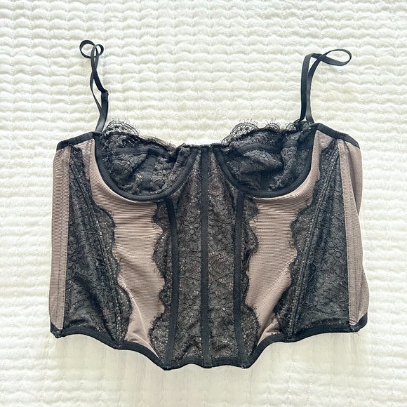 Urban Outfitters Tops - urban outfitters black modern love corset top size medium